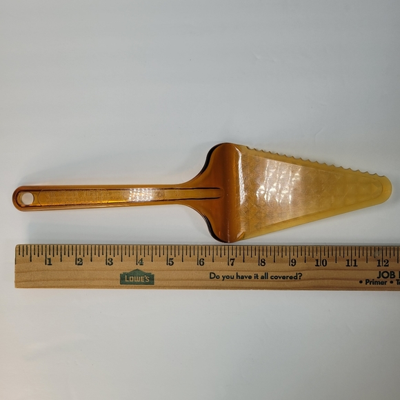 Vintage Ultratemp Amber Pie Cake Server #2119 Serrated Robinson Knife Co USA - Picture 8 of 8